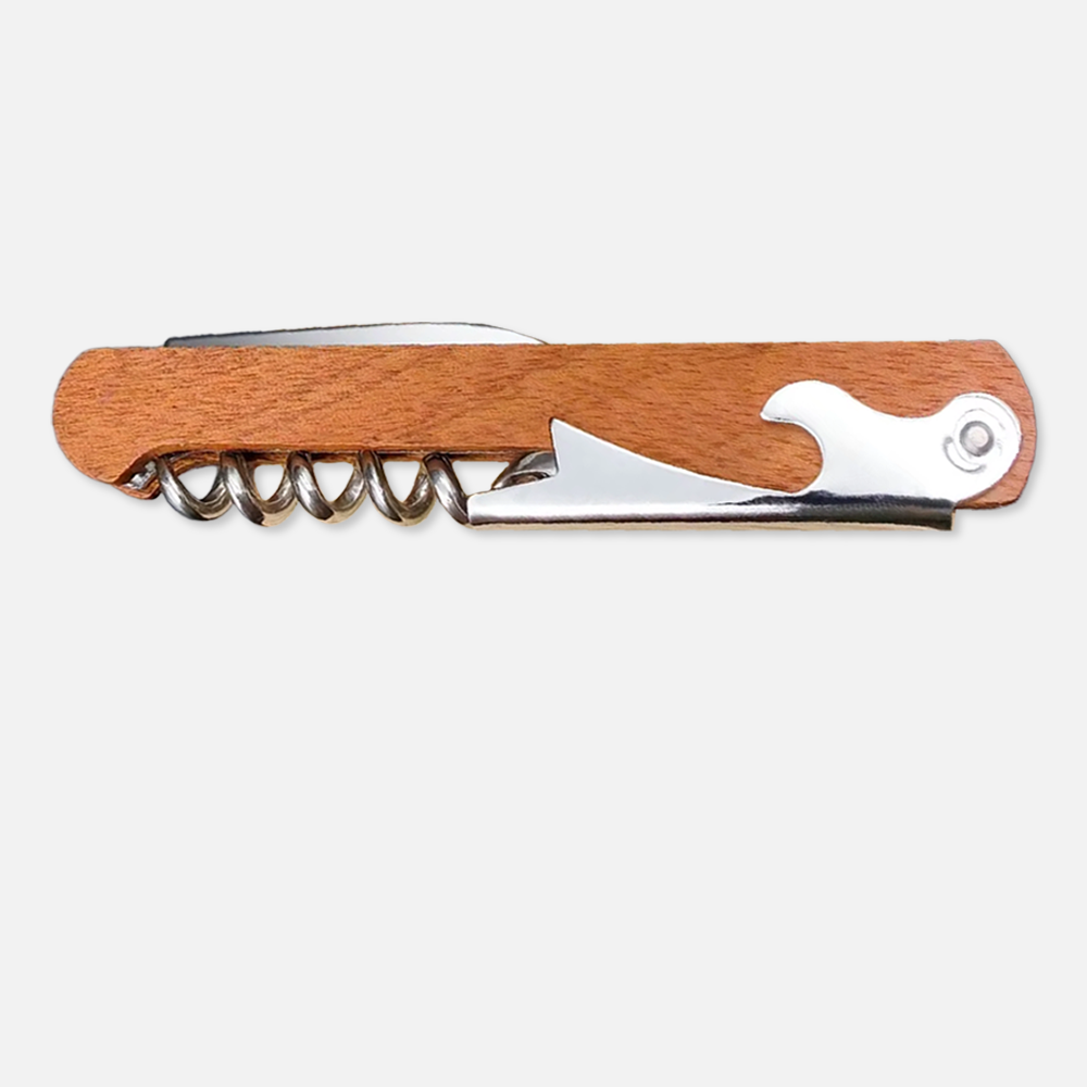 Custom Wooden Wine and Beer Opener With Logo