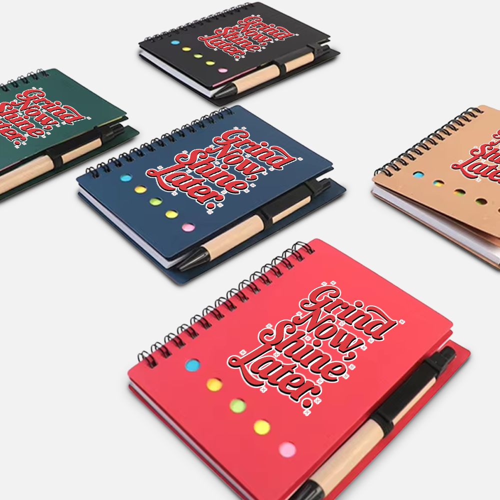 Custom Kraft Notebook & Sticky Notes Set