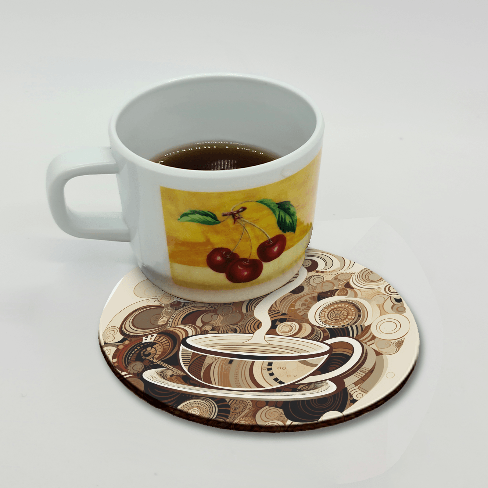 Cork Backed Ceramic Coaster - Qstomize.com