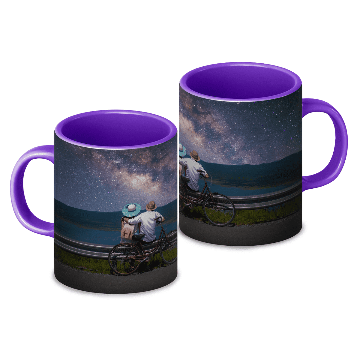 Custom Accented Coffee Mug Blue Violet-Qstomize.com