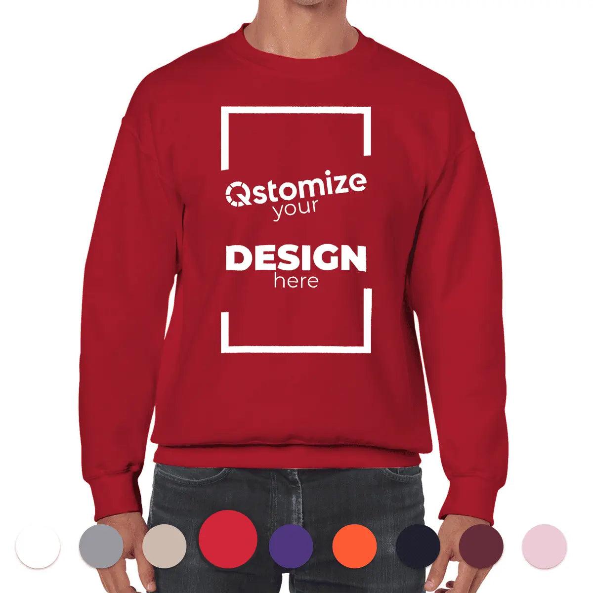 Custom Gildan - Heavy Blend™ Crewneck Sweatshirt - 18000 Red-Qstomize.com
