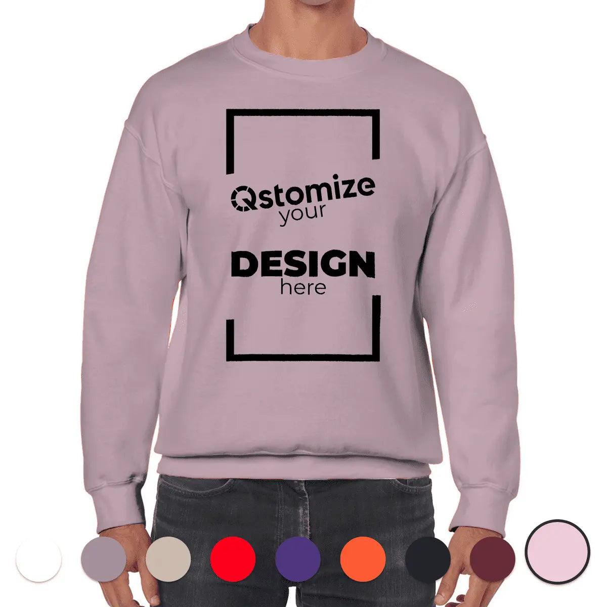 Custom Gildan - Heavy Blend™ Crewneck Sweatshirt - 18000 Light Pink-Qstomize.com
