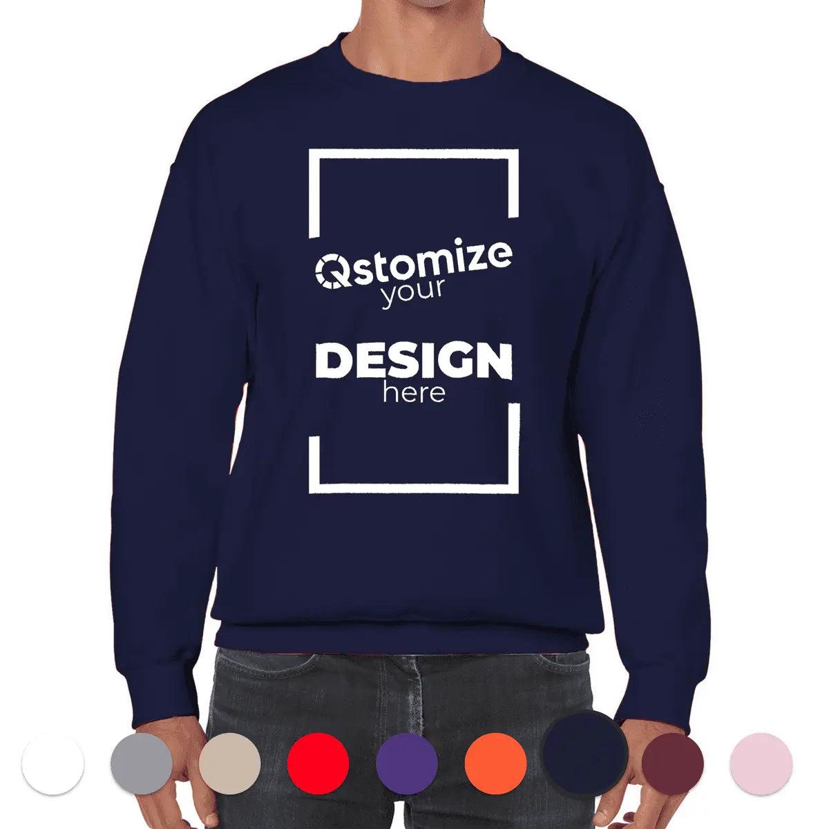 Custom Gildan - Heavy Blend™ Crewneck Sweatshirt - 18000 Midnight Navy-Qstomize.com