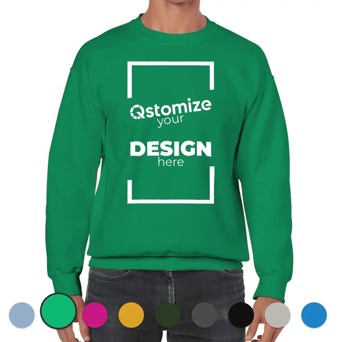 Custom Gildan - Heavy Blend™ Crewneck Sweatshirt - 18000 Irish Green-Qstomize.com