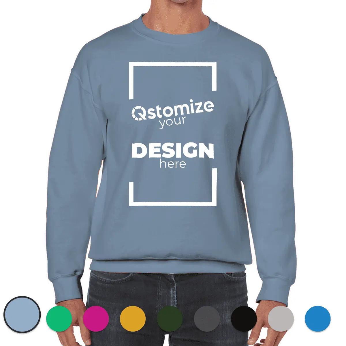 Custom Gildan - Heavy Blend™ Crewneck Sweatshirt - 18000 Light Blue-Qstomize.com