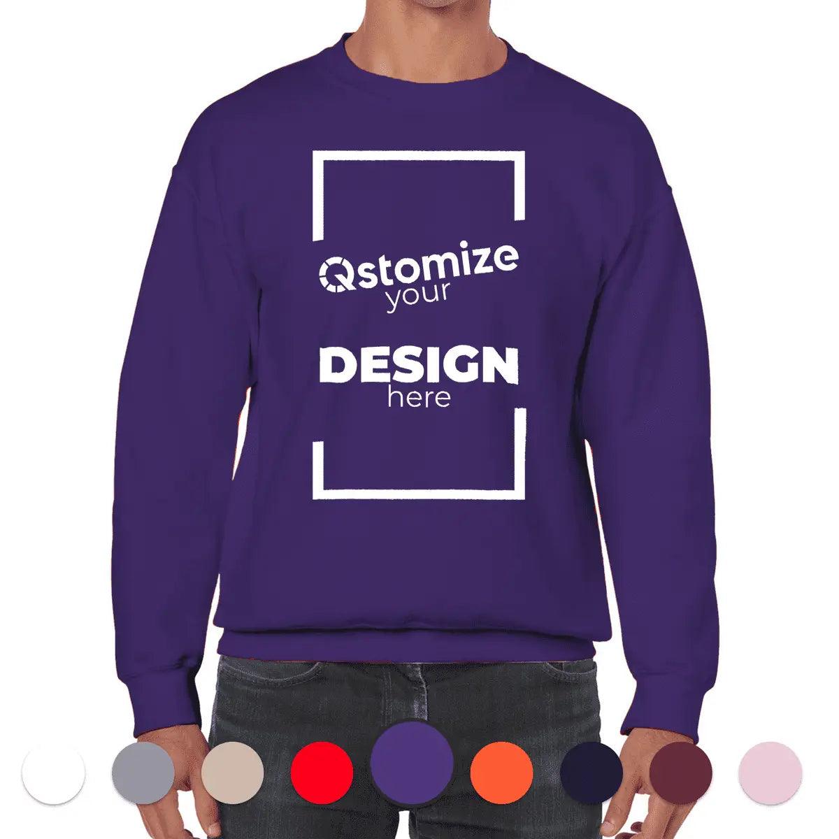 Custom Gildan - Heavy Blend™ Crewneck Sweatshirt - 18000 Purple-Qstomize.com