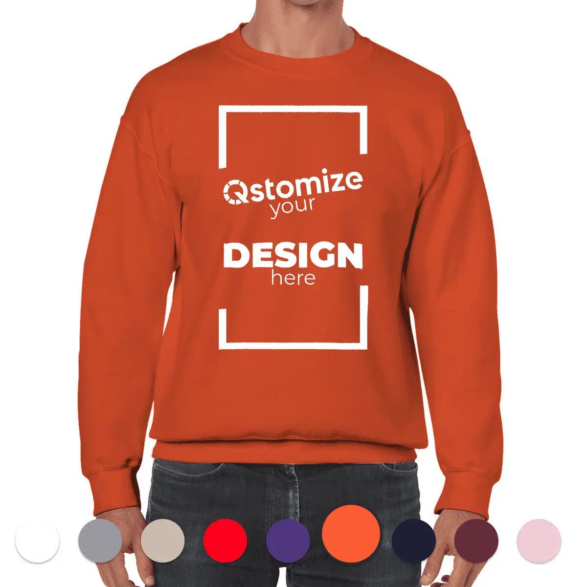 Custom Gildan - Heavy Blend™ Crewneck Sweatshirt - 18000 Orange-Qstomize.com