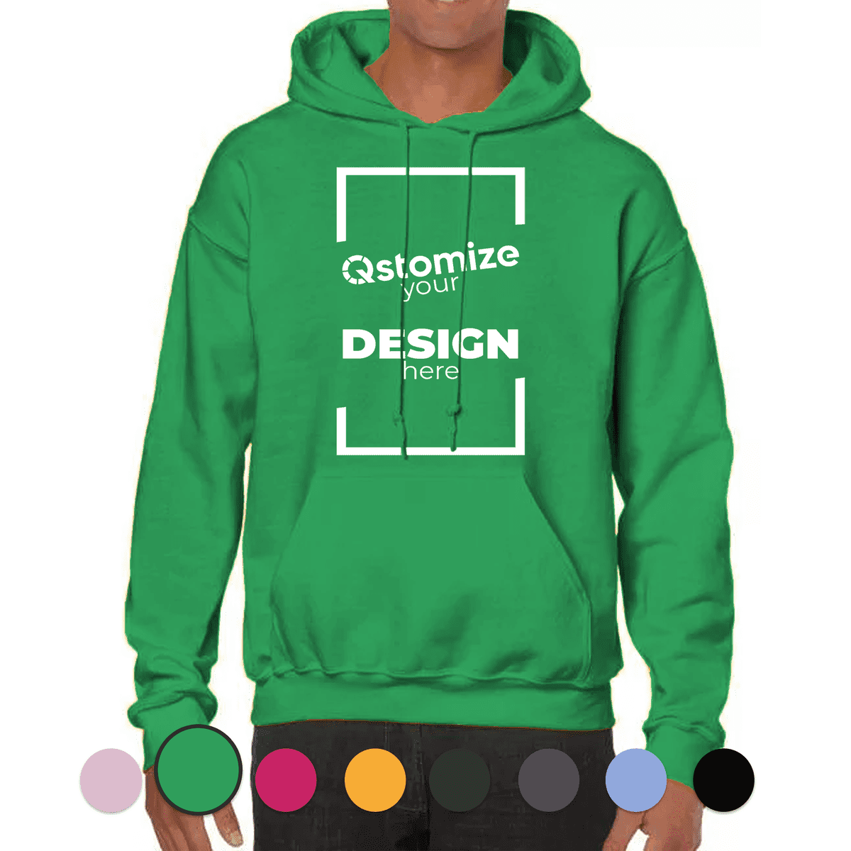 Custom Gildan - Heavy Blend™ Hooded Sweatshirt - 18500 Irish Green-Qstomize.com