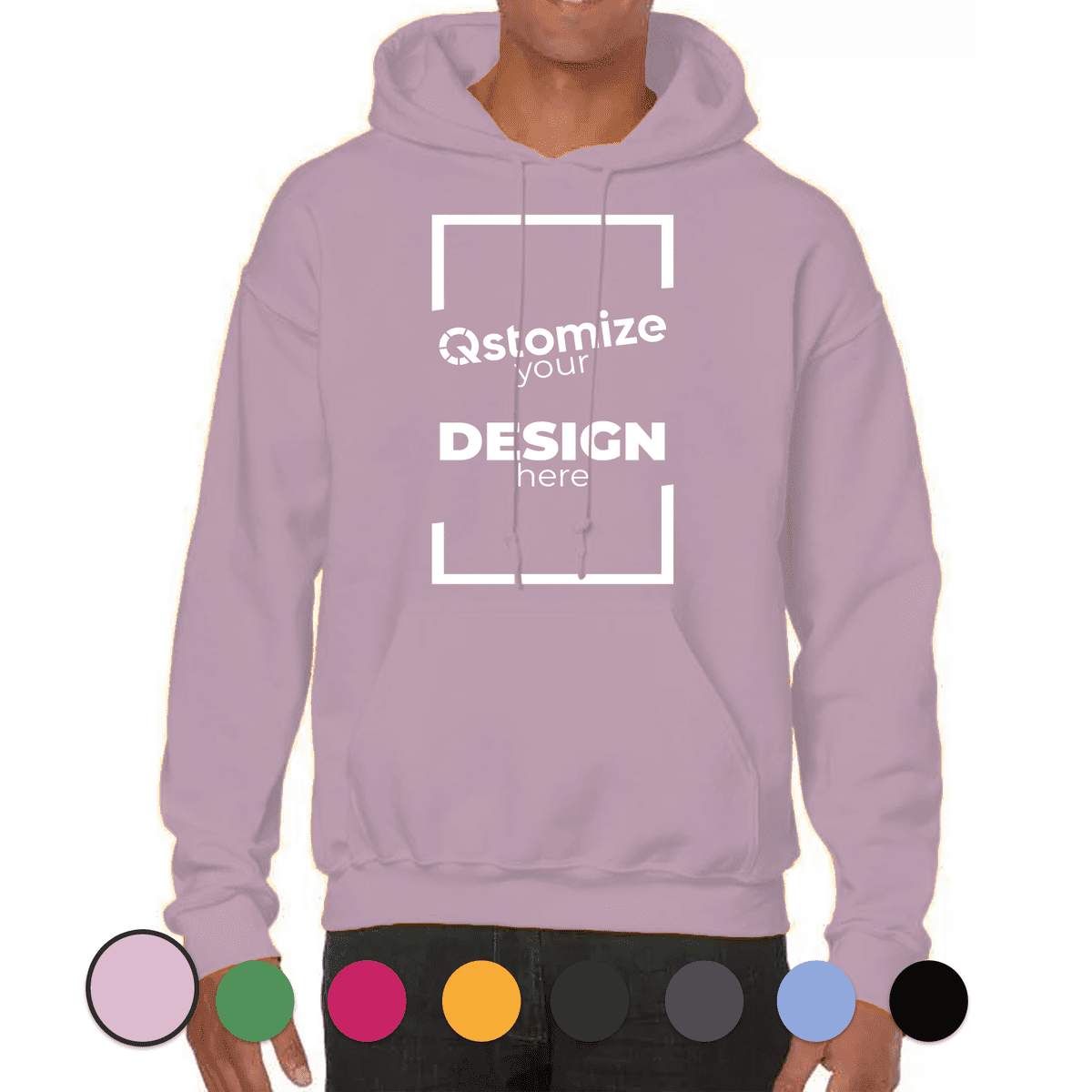 Custom Gildan - Heavy Blend™ Hooded Sweatshirt - 18500 Light Pink-Qstomize.com