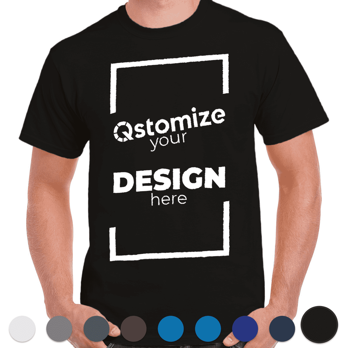Custom Gildan - Heavy Cotton™ T-Shirt - 5000 Black-Qstomize.com