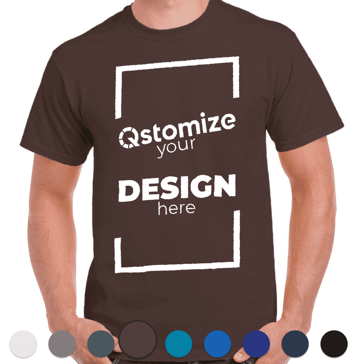 Custom Gildan - Heavy Cotton™ T-Shirt - 5000 Dark Chocolate-Qstomize.com