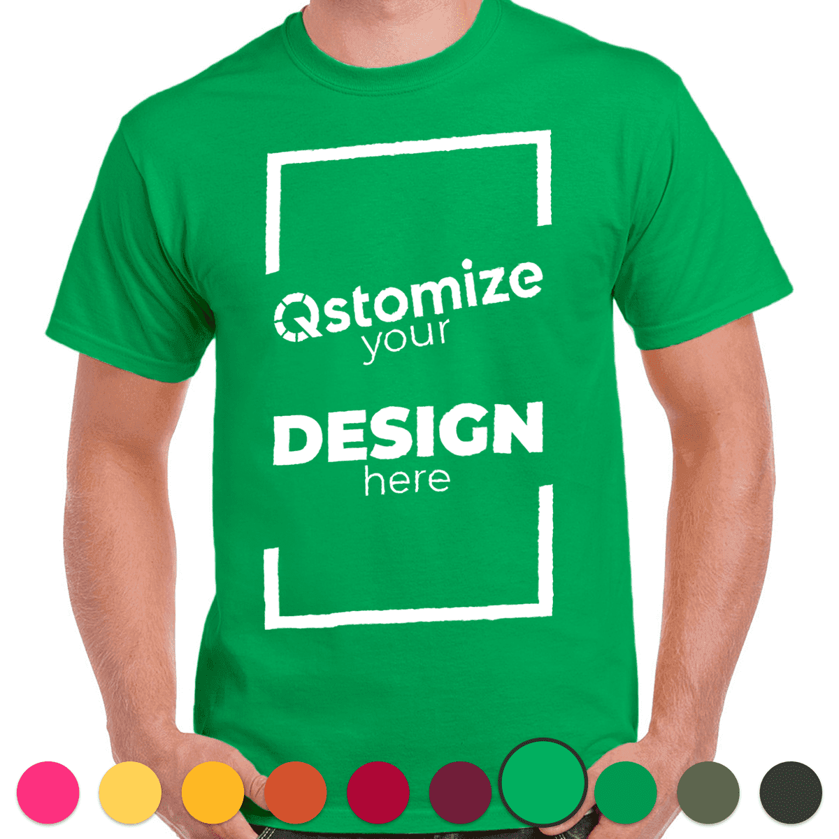 Custom Gildan - Heavy Cotton™ T-Shirt - 5000 Irish Green-Qstomize.com