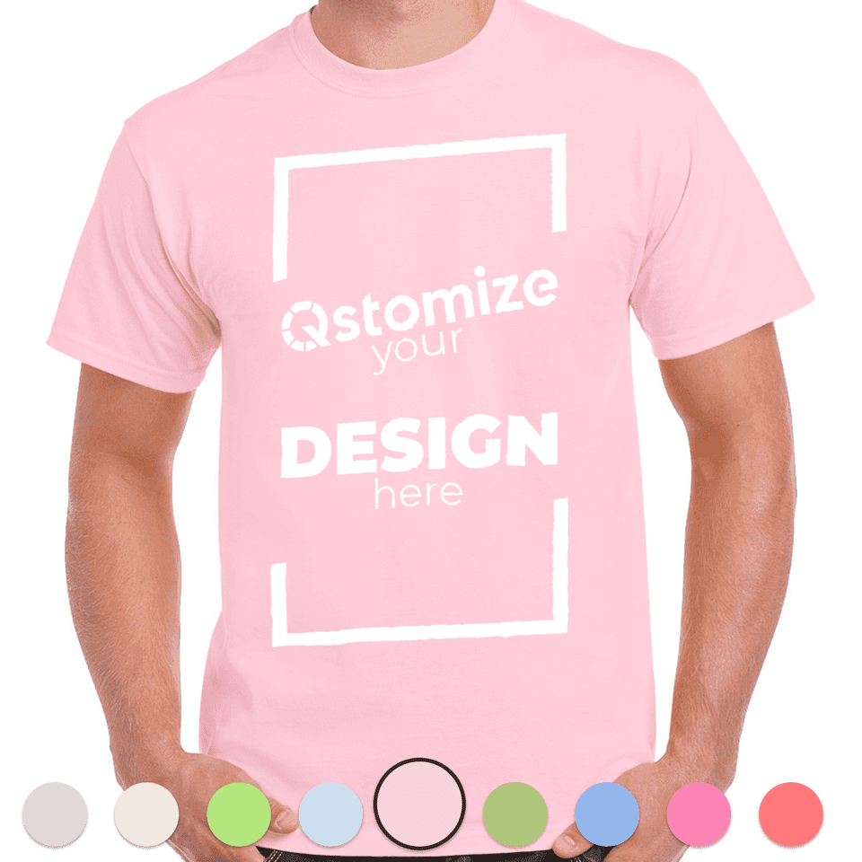 Custom Gildan - Heavy Cotton™ T-Shirt - 5000 Light Pink-Qstomize.com