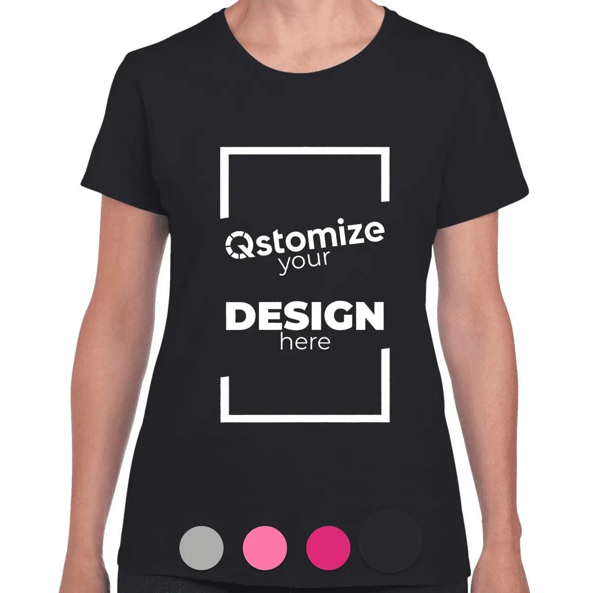 Custom Gildan - Heavy Cotton™ Women’s T-Shirt - 5000L Black-Qstomize.com