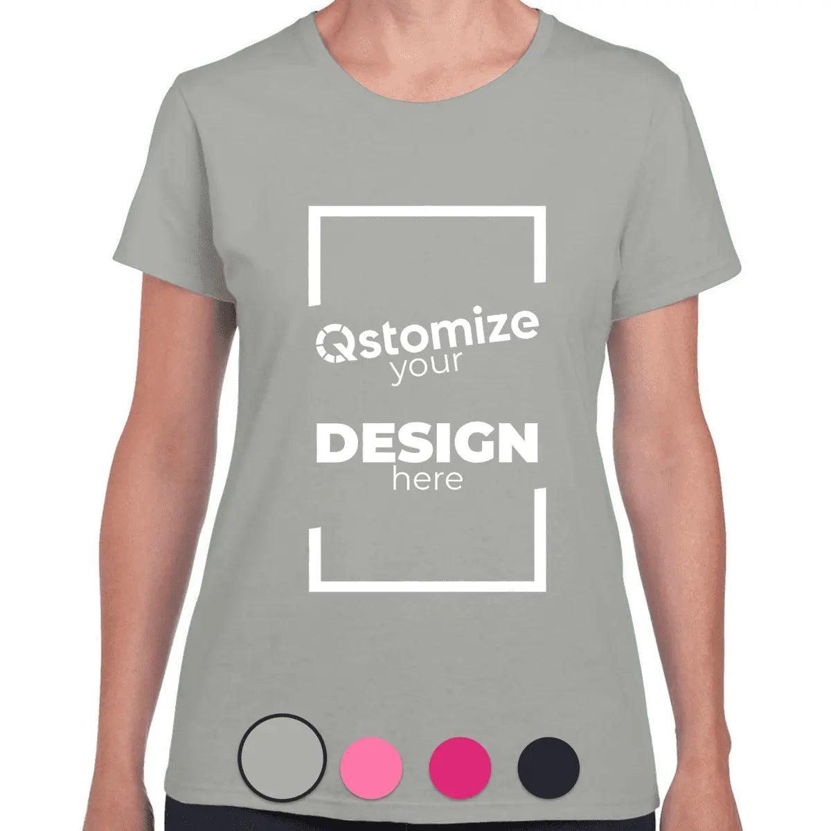 Custom Gildan - Heavy Cotton™ Women’s T-Shirt - 5000L Ash-Qstomize.com