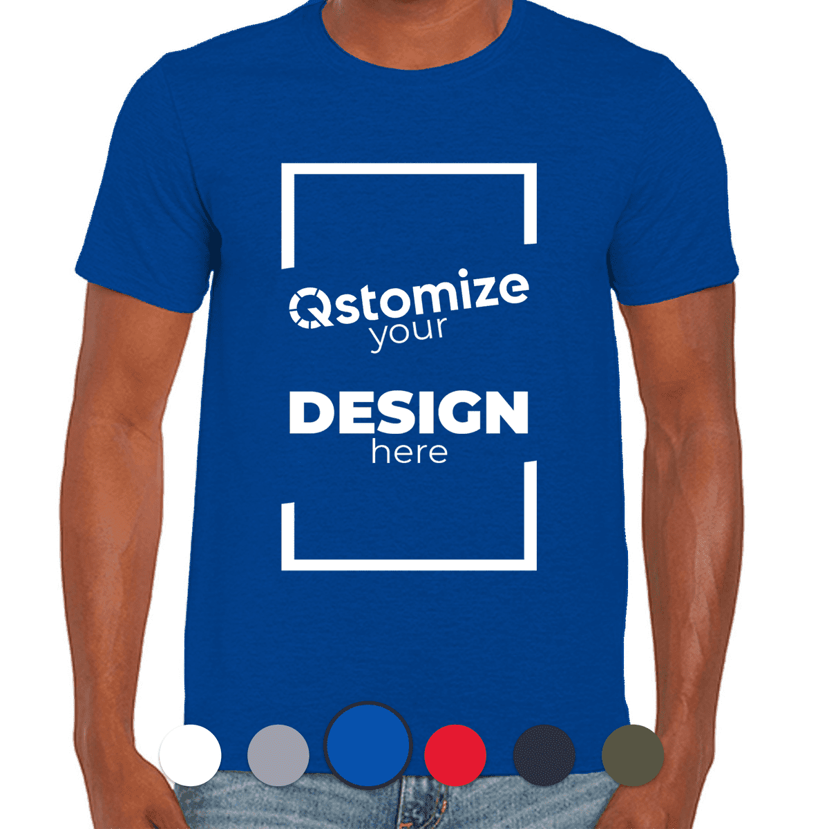 Custom Gildan - Softstyle® T-Shirt - 64000 Royal-Qstomize.com