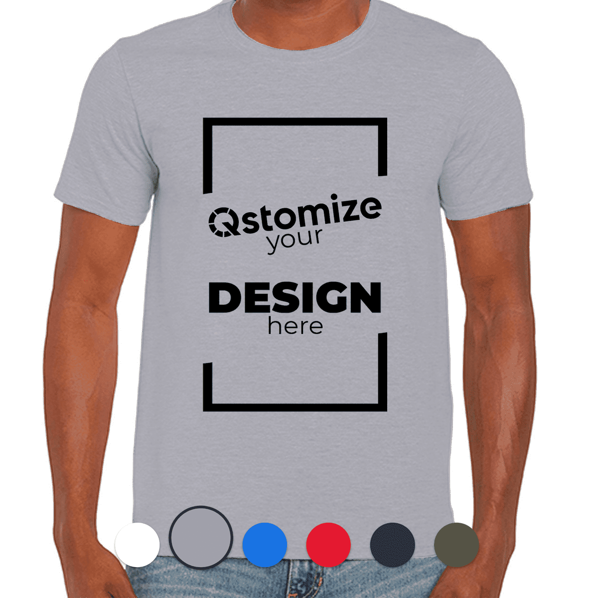 Custom Gildan - Softstyle® T-Shirt - 64000 Sport Grey-Qstomize.com