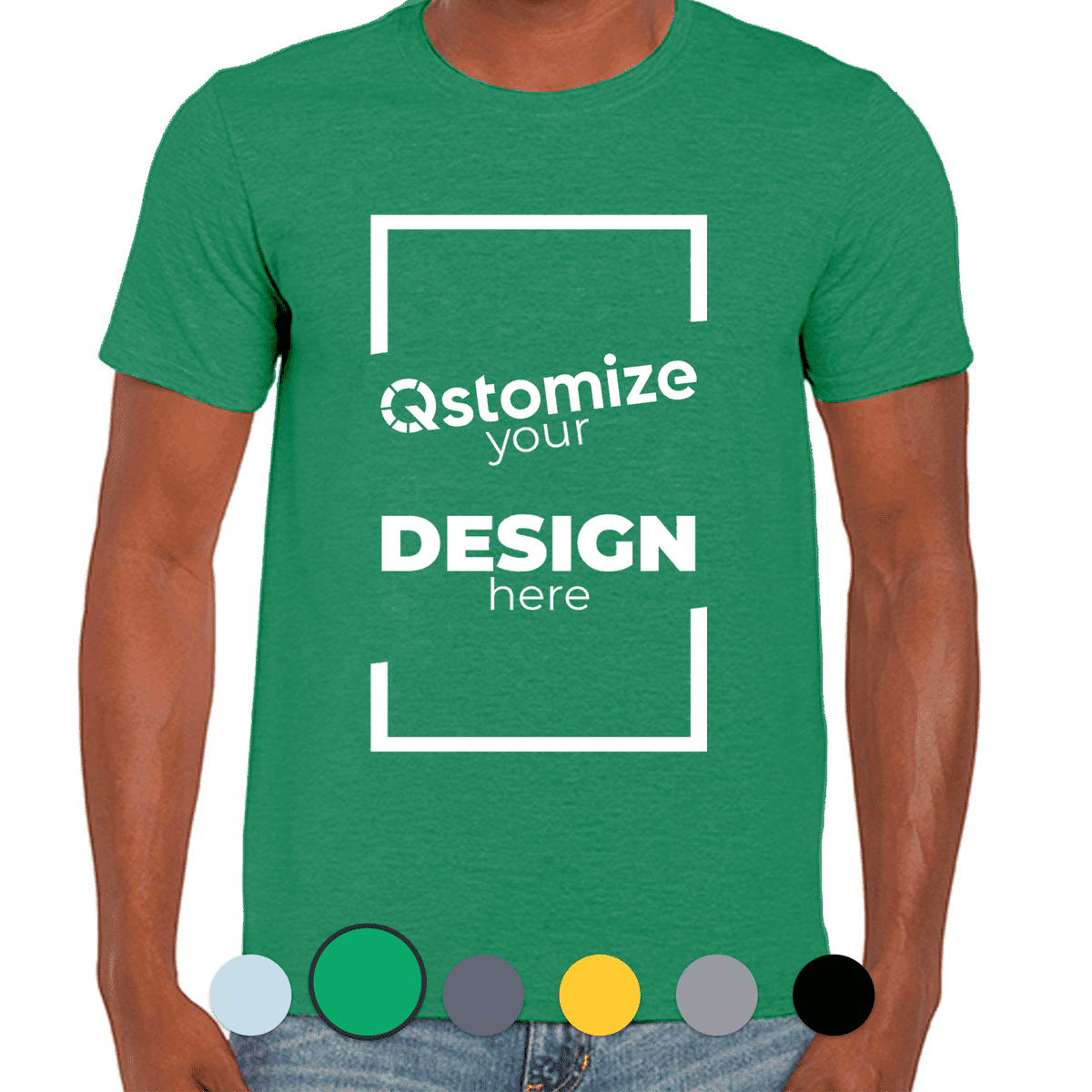 Custom Gildan - Softstyle® T-Shirt - 64000 Irish Green-Qstomize.com