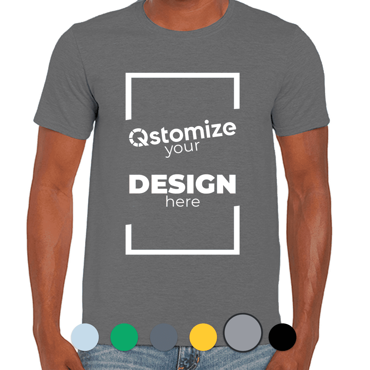Custom Gildan - Softstyle® T-Shirt - 64000 Charcoal Grey-Qstomize.com