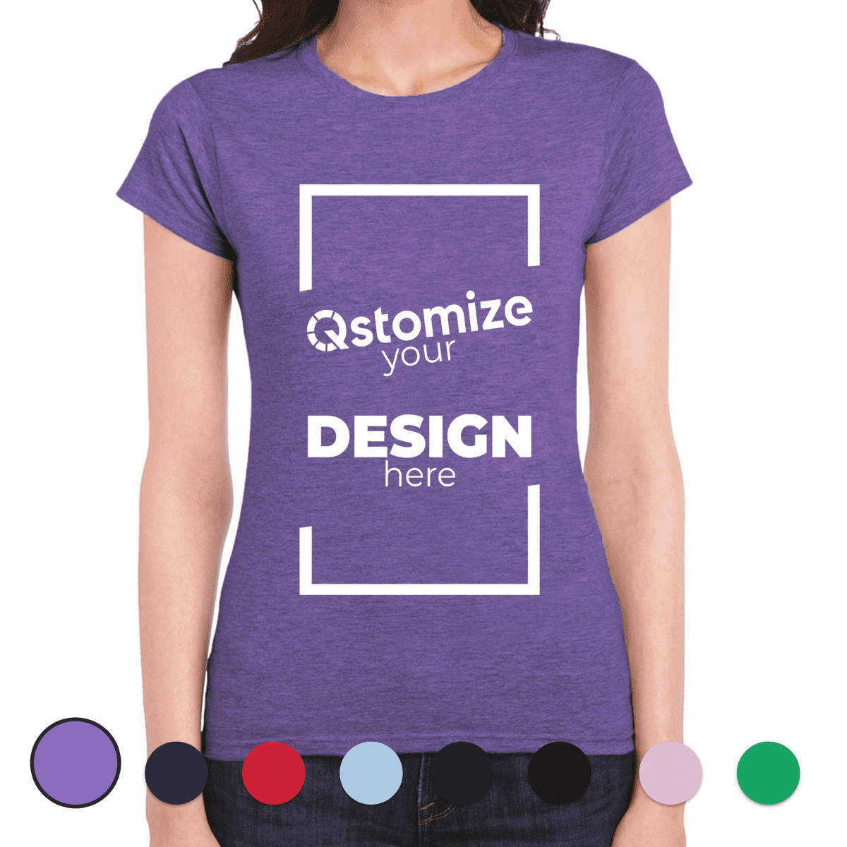 Custom Gildan Softstyle® Women’s T-Shirt - 64000L Purple-Qstomize.com