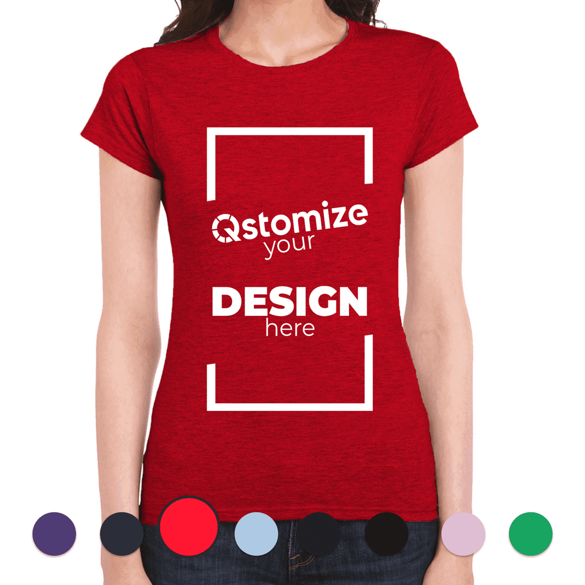 Custom Gildan Softstyle® Women’s T-Shirt - 64000L Red-Qstomize.com
