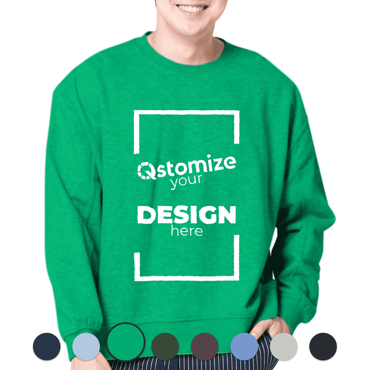 Custom Gildan - Ultra Cotton® Long Sleeve T-Shirt - 2400 Irish Green-Qstomize.com