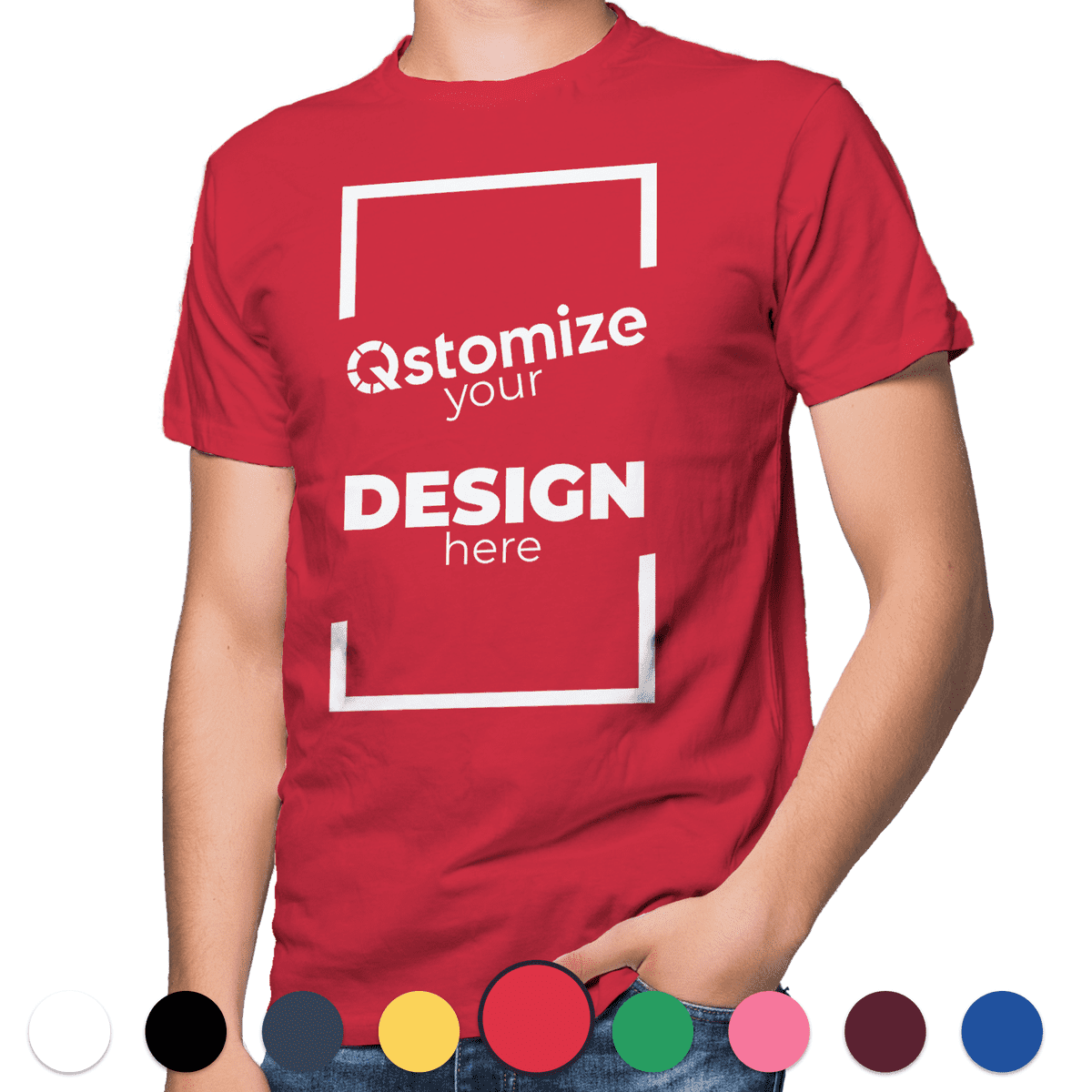 Custom Gildan - Ultra Cotton® T-Shirt - 2000 Red-Qstomize.com