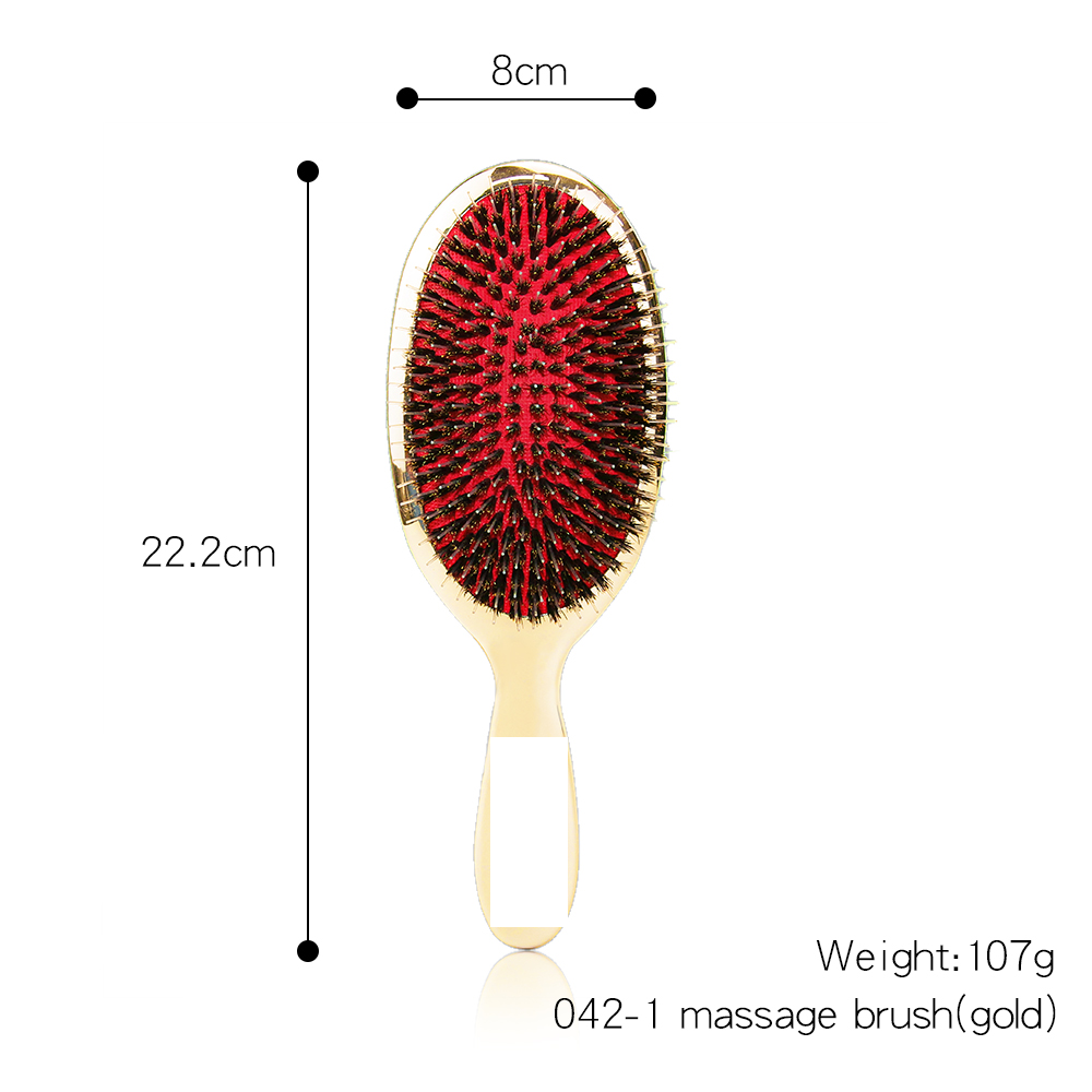 Custom Logo Metallic Finish Hair Brush