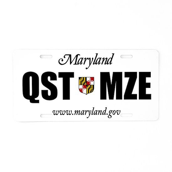 Maryland Personalized License Plate