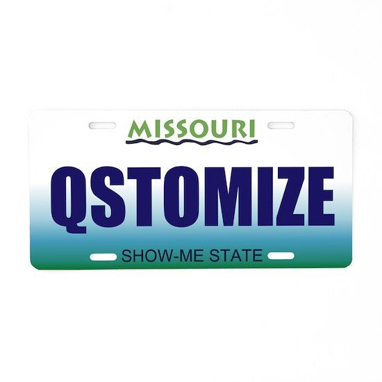 Missouri Personalized License Plate