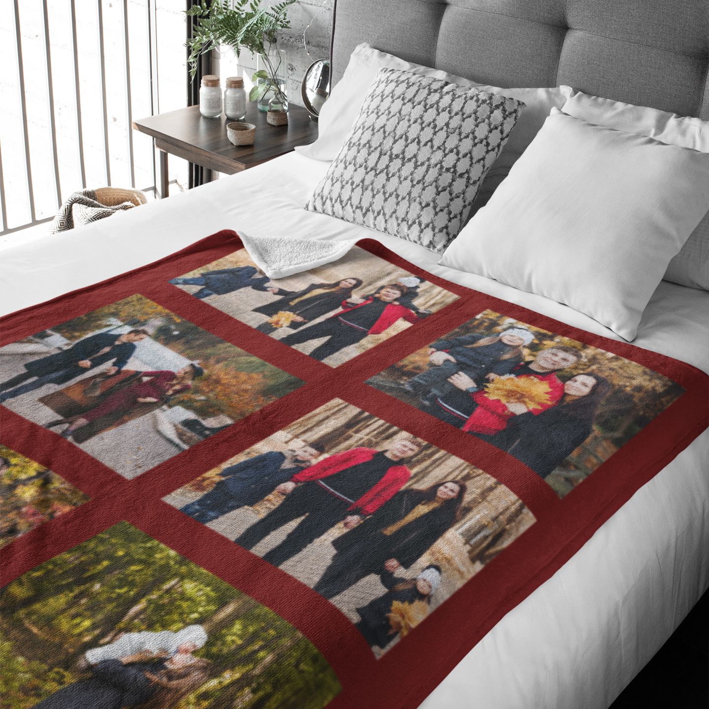 Six Photo Gallery Premium Fleece Photo Blanket