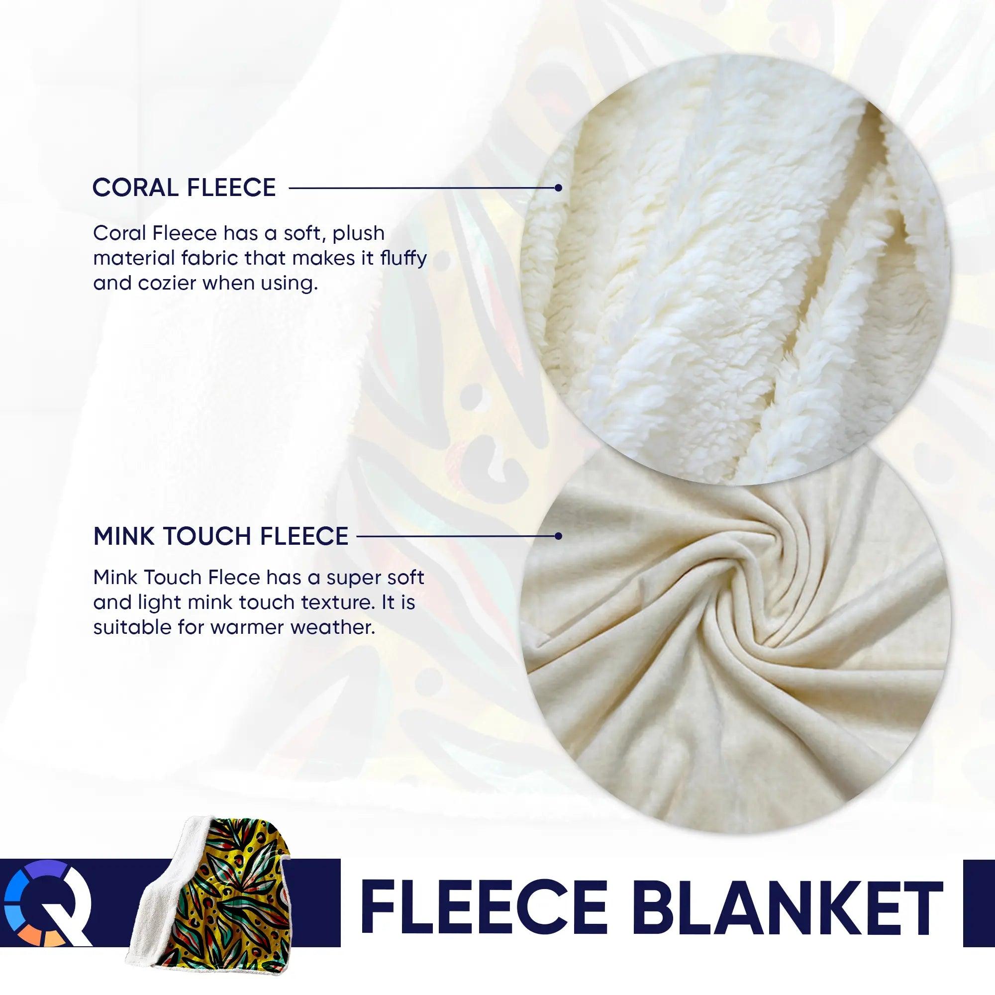 Custom Fleece Blankets, 3 Sizes