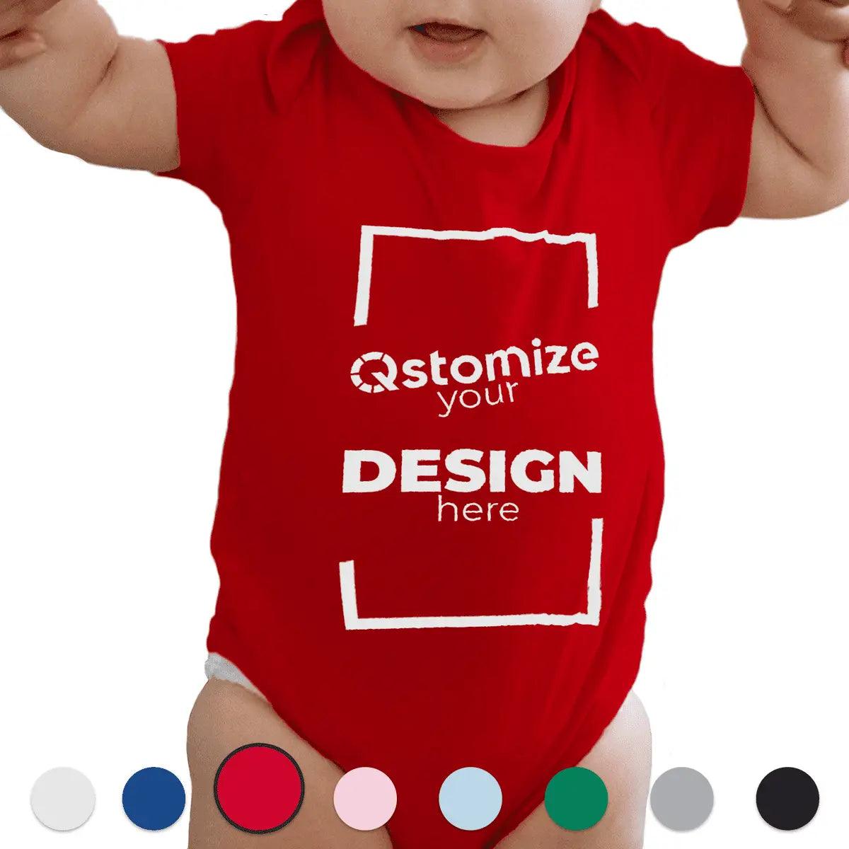 Custom Rabbit Skins - Infant Baby Rib Bodysuit - 4400 Red-Qstomize.com