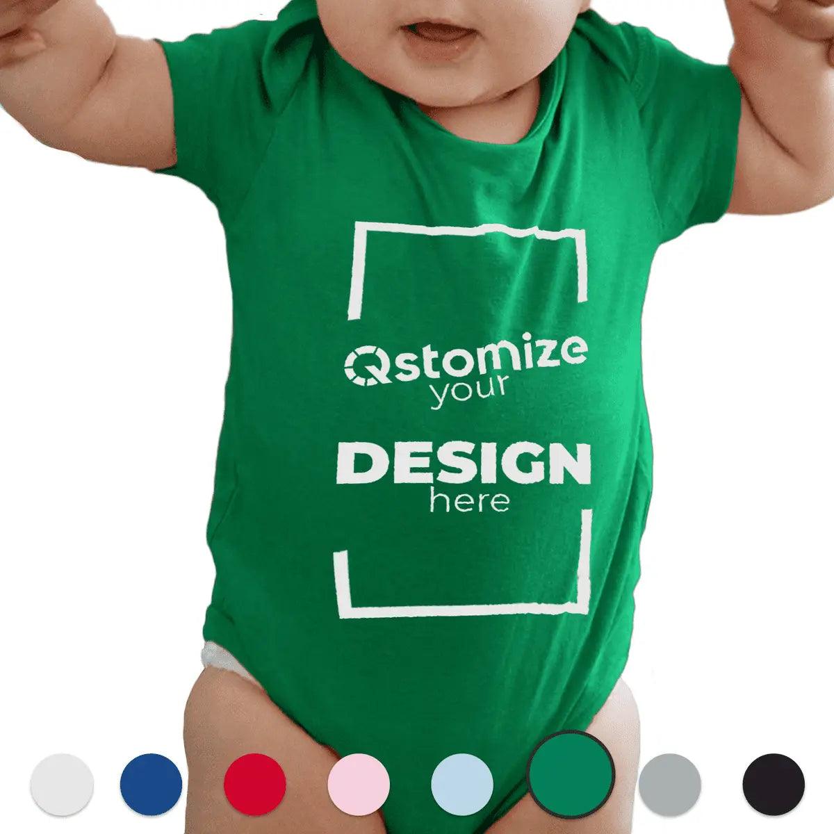 Custom Rabbit Skins - Infant Baby Rib Bodysuit - 4400 Kelly Green-Qstomize.com