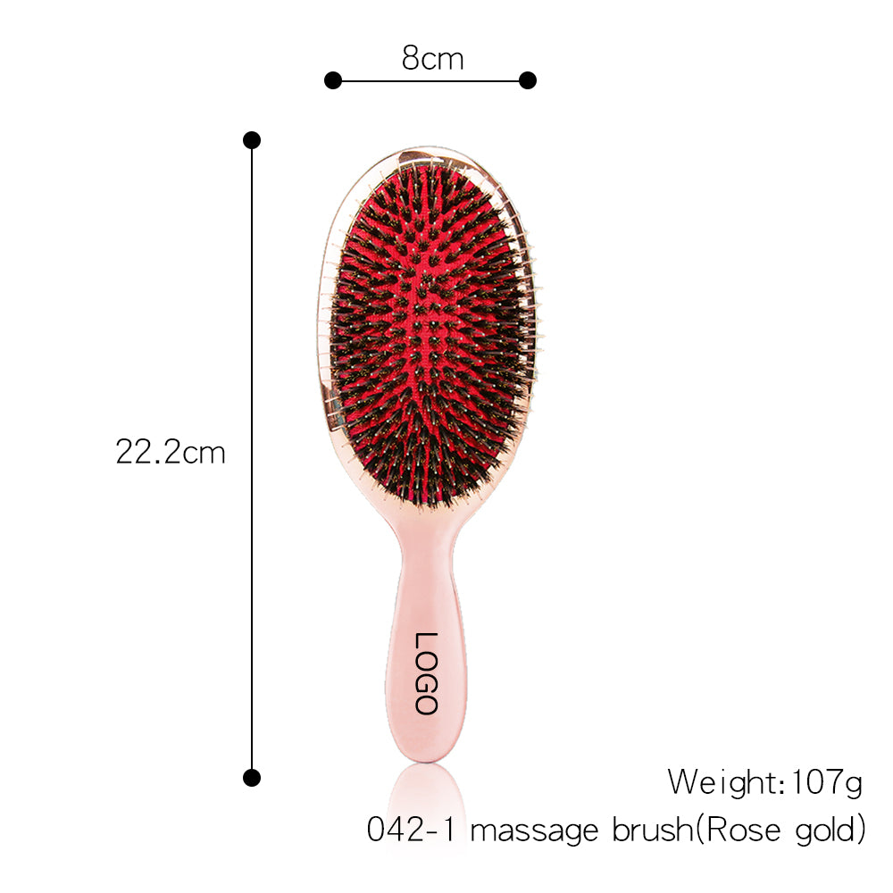 Custom Logo Metallic Finish Hair Brush