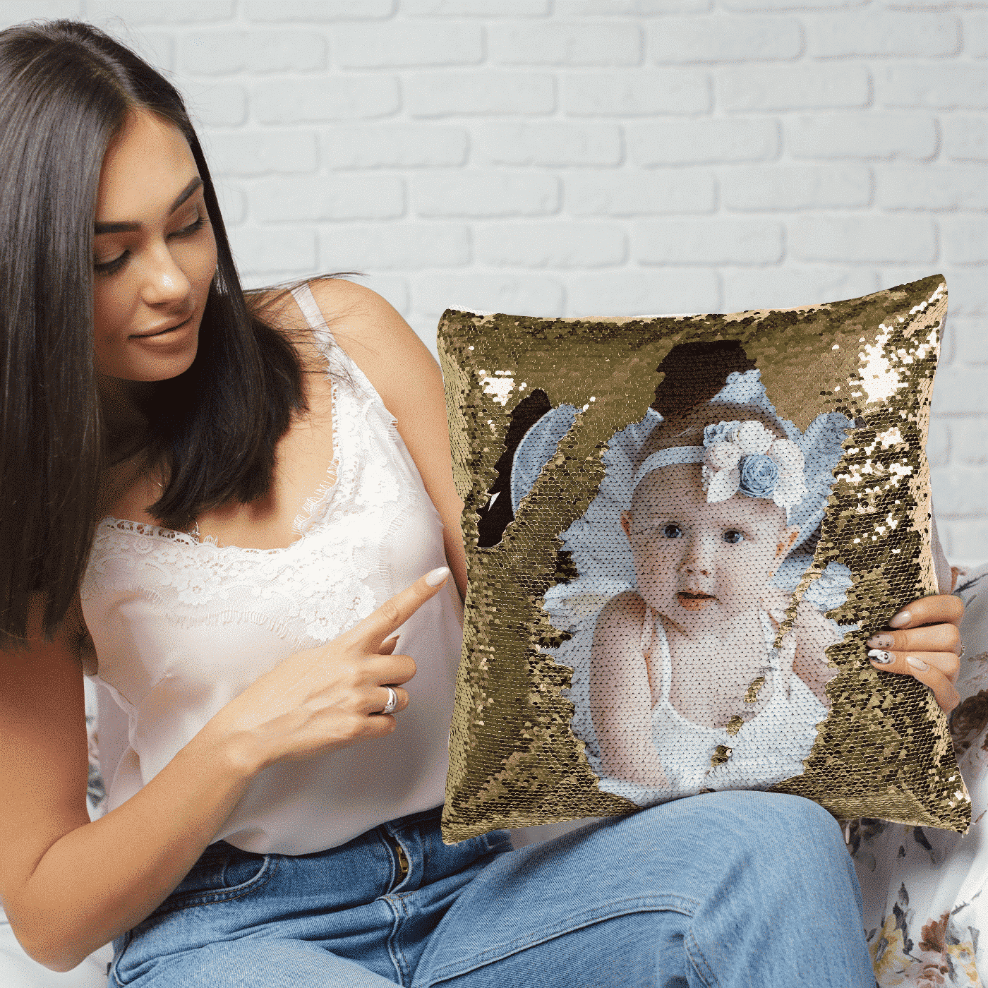 Classic Sequin Pillow